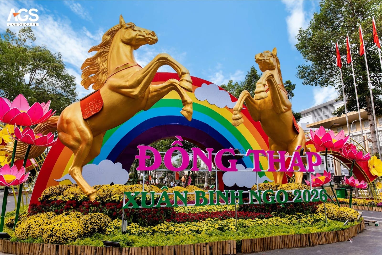 Đường hoa Tết 2026 tại Đồng Tháp